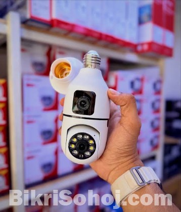 Dual lense ip bulb camera